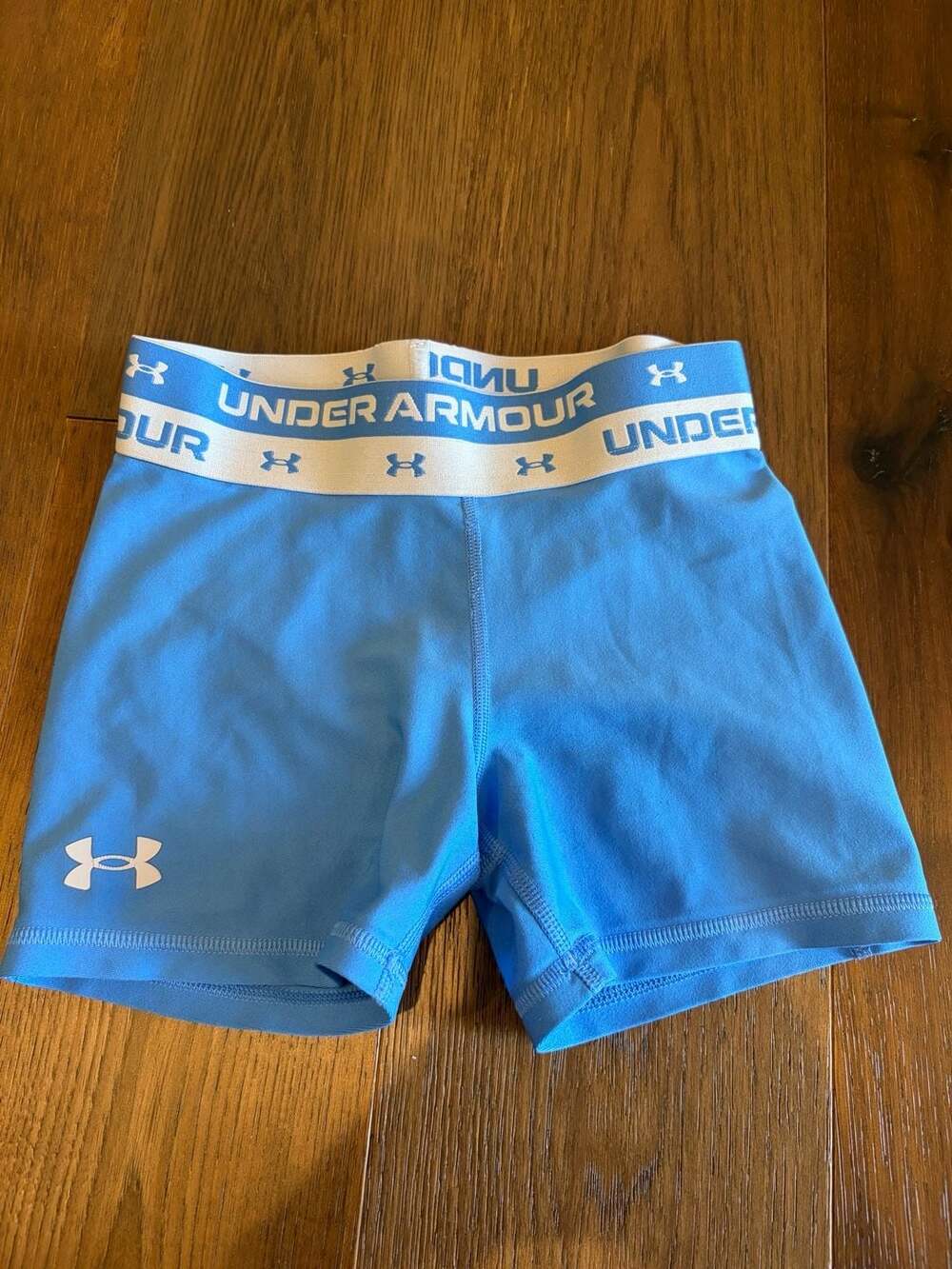 Under Armour Compression Shorts Blue Girls S 7/8